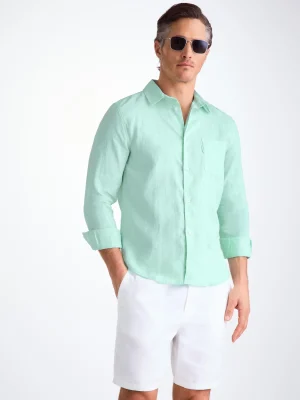 Derek Rose Resort Wear|View All>Shirt Mint Green