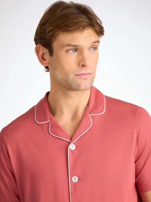 Derek Rose Mid Weather Pyjamas|View All>Short Pyjamas Apple Red