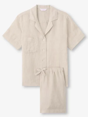 Derek Rose Lightweight Pyjamas|View All>Short Pyjamas Sand