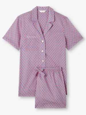 Derek Rose Lightweight Pyjamas|View All>Short Pyjamas Flamingo Pink