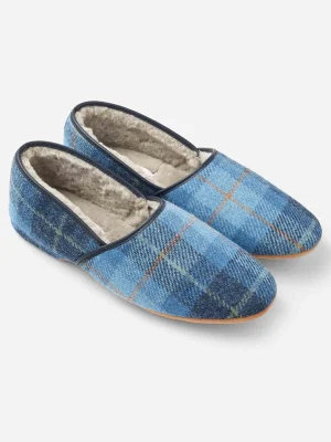 Derek Rose Sleep & Lounge|View All>Slippers Mid Blue