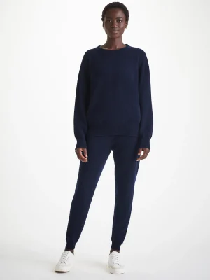 Derek Rose View All|View All>Sweater And Track Pants Set Navy