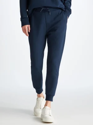 Derek Rose Trousers|View All>Sweatpants Navy Blue