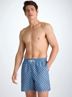 Derek Rose Resort Wear|View All>Swim Shorts Mid Blue