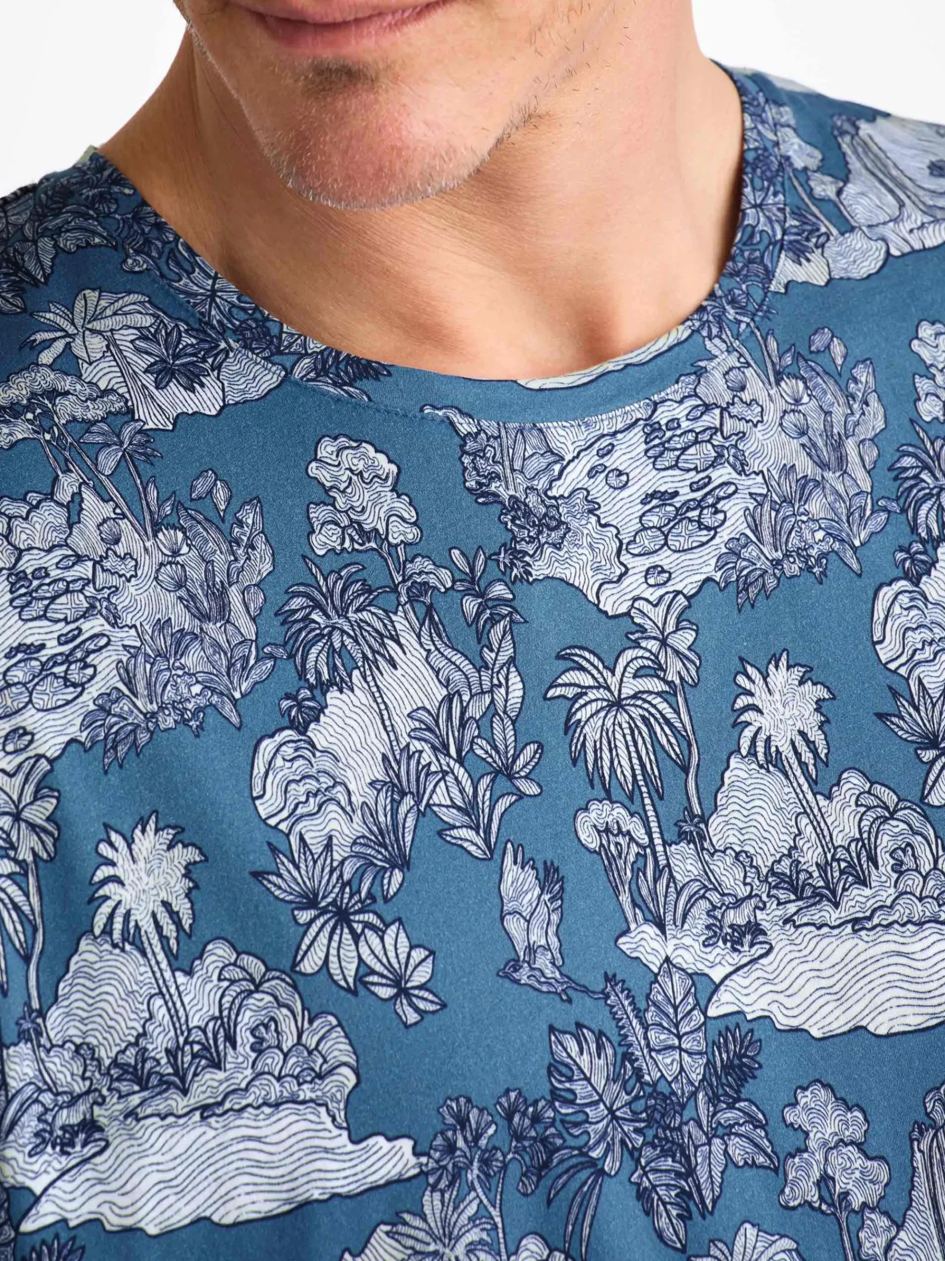 t-shirt-HsiJPpxG-1.webp Derek Rose Cotton T-Shirts|View All>T-Shirt Mid Blue