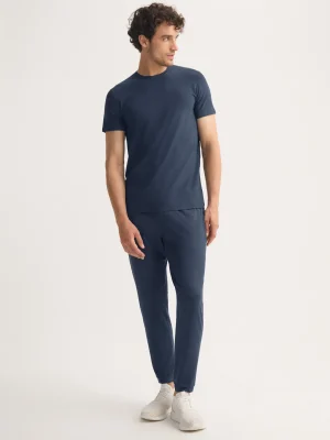 Derek Rose Crew Neck T-Shirts|View All>T-Shirt Navy Blue