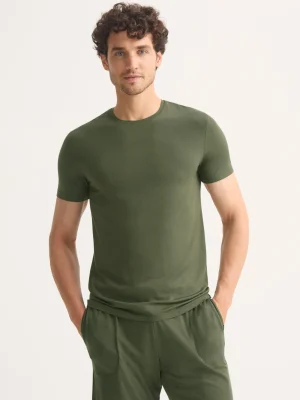 Derek Rose Crew Neck T-Shirts|View All>T-Shirt Evergreen