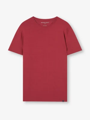 Derek Rose Crew Neck T-Shirts|View All>T-Shirt Rustic Red