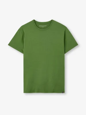 Derek Rose Crew Neck T-Shirts|View All>T-Shirt Leaf Green