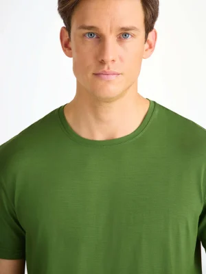 Derek Rose Crew Neck T-Shirts|View All>T-Shirt Leaf Green