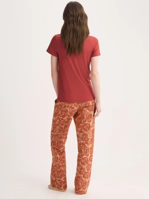 Derek Rose Crew Neck T-Shirts|View All>T-Shirt Rose Red