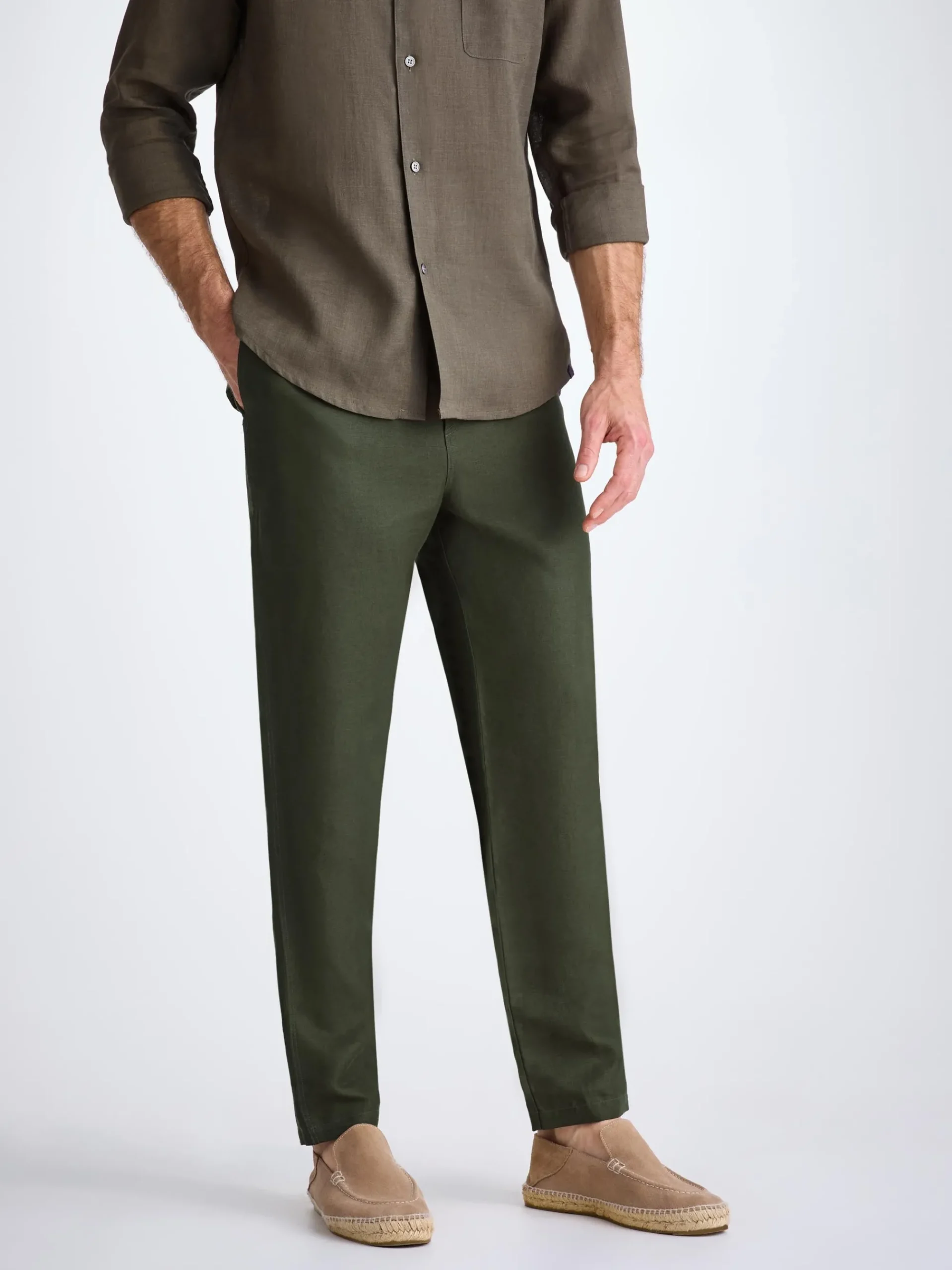 trousers-ysEKaLFQ-1.webp Derek Rose Resort Wear|View All>Trousers Khaki