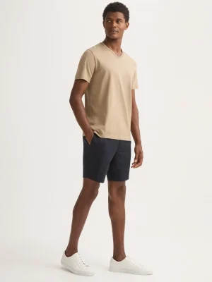 Derek Rose Cotton T-Shirts|View All>V-Neck T-Shirt Taupe