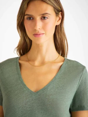 Derek Rose V-Neck T-Shirts|View All>V-Neck T-Shirt Sage Green