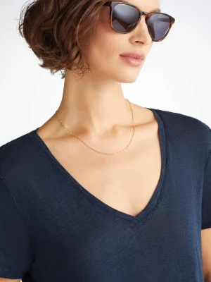 Derek Rose V-Neck T-Shirts|View All>V-Neck T-Shirt Navy Blue