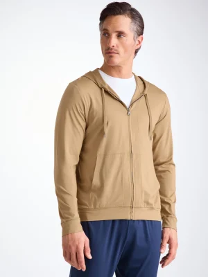 Derek Rose T-Shirt & Tops|View All>Zip Up Hoodie Camel