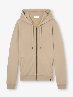 Derek Rose T-Shirt & Tops|View All>Zip Up Hoodie Taupe
