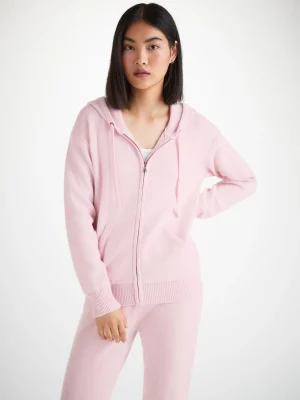 Derek Rose Hoodies|View All>Zip Up Hoodie Ice Pink