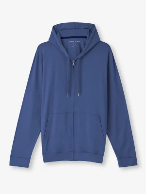 Derek Rose T-Shirt & Tops|View All>Zip Up Hoodie Sapphire