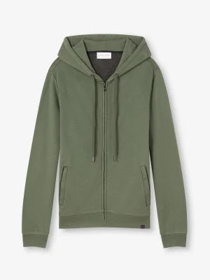 Derek Rose T-Shirt & Tops|View All>Zip Up Hoodie Soft Green