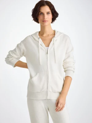 Derek Rose Hoodies|View All>Zip Up Hoodie White