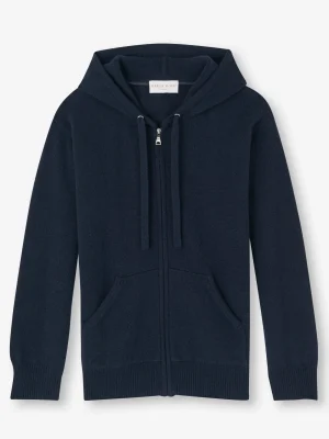 Derek Rose Hoodies|View All>Zip Up Hoodie Navy Blue